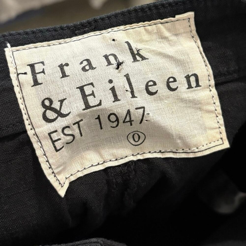 Frank & Eileen Black Kinsale Cotton Flax Crop Pants Size 0 - Picture 5 of 8